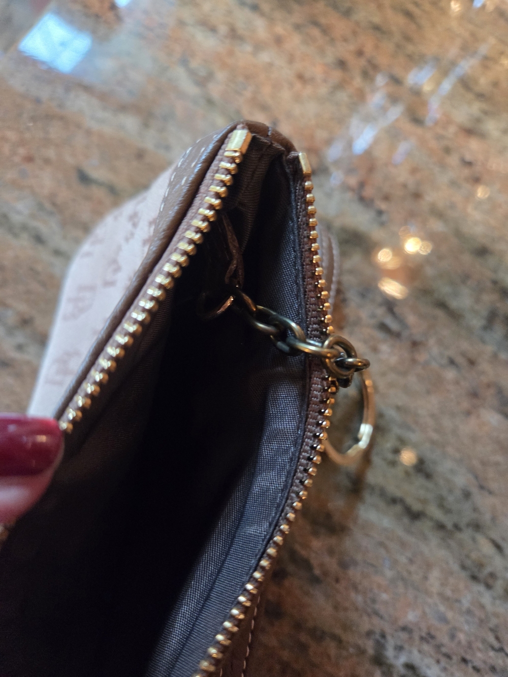 Dooney & Bourke Tan Logo-Print Bag with Wristlet - Picture 7 of 9